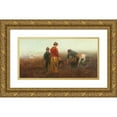 thumbnail image 1 of Laszlo Pataky von Sospatak 24x14 Gold Ornate Framed and Double Matted Museum Art Print Titled - The Potato Harvest, 1 of 4