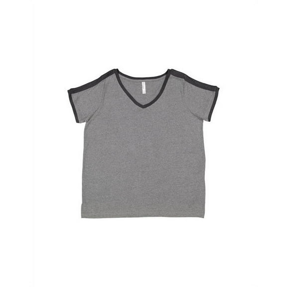 Lat Apparel 3832 Women's Curvy Soccer Ringer Tee