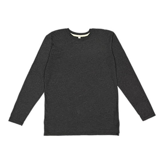 Lat Apparel 6918 Men's Fine Jersey Long Sleeve, Vintage Smoke/Natural, XX-Large