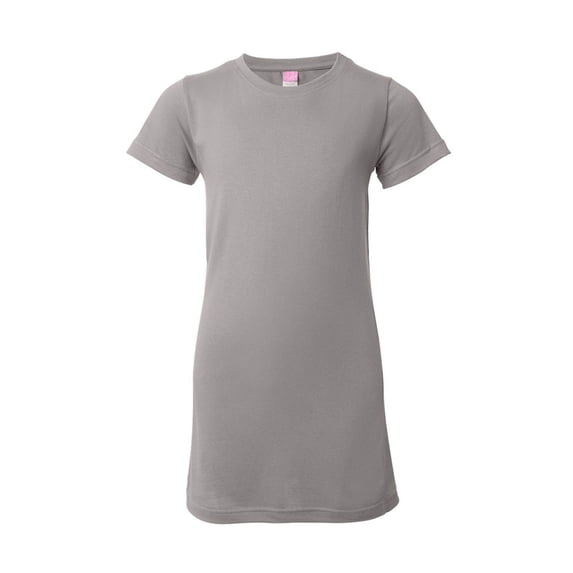 Lat Big Girl's Jersey Longer Length T-Shirt, Style 3616