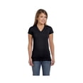 thumbnail image 1 of Lat Big Girl's V-Neck Longer Length T-Shirt, Style 3607, 1 of 1