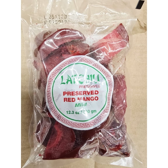 Lat Chiu Preserved Red Mango (Spicy), 3-Pack