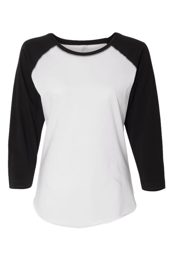 Lat LA3530 Women's Vintage Fine Jersey Baseball T-Shirt