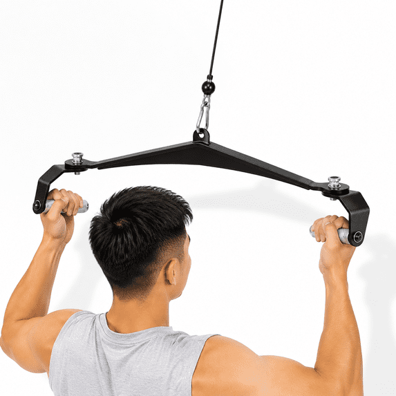 Poll Down Exercise Lat Pulldown Attachment, 32in-Rotation Thickened Pull Down Bar for ...