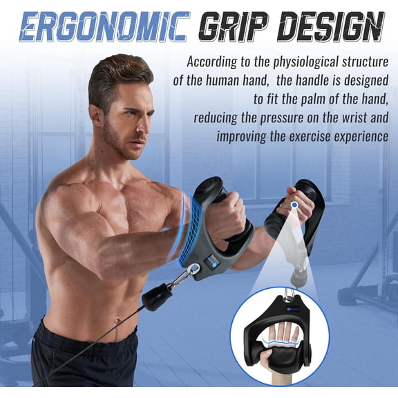 Lat Pulldown Bar with Ergonomic Grips for Home Gym Strength Training and Muscle Building