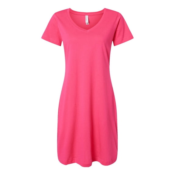 Lat Women's V-Neck Fine Jersey Coverup
