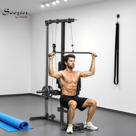 Lat with High & Low Pulley Stations for Home Gym Workout