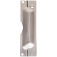 thumbnail image 1 of Latch Bolt Protector with Security Pin, 3" x 11", Satin Stainless Steel by Stone Harbor Hardware, 1 of 2