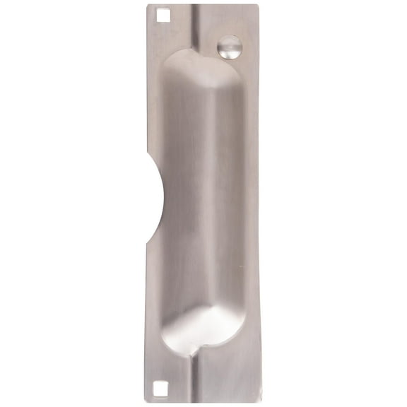 Latch Bolt Protector with Security Pin, 3" x 11", Satin Stainless Steel by Stone Harbor Hardware
