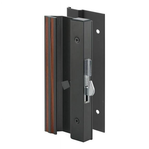 Latch Handle with Low Profile & Base, Black & Aluminum