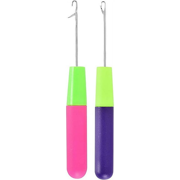 Latch Hook Crochet Needle, 2Pcs Latch Hook Tool,Big Crochet Needle 5.0mm(0.2inch),Small Crochet Needle3.8 mm(0.15inch)