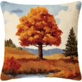 thumbnail image 1 of Latch Hook Cushion Kits For Adults Tree 43Cmx43Cm Diy Hooks Knitted Embroidered Carpet Pillow Needlework Pillow Cover Embroidery Latch Hook Carpet Kit, 1 of 7