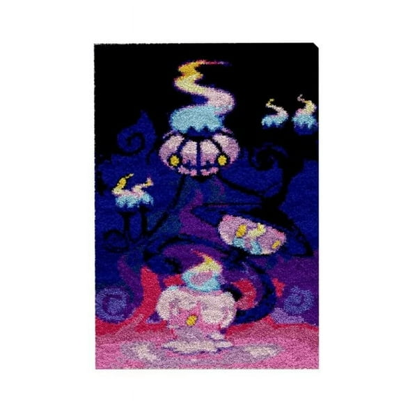 Latch Hook DIY Rug Kits Embroidery Cushion Rug Making Kits Hello Kitty Pattern for Beginnner