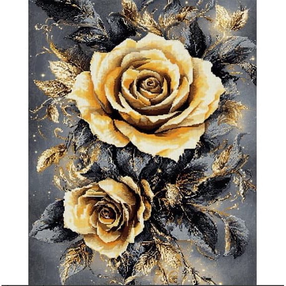 Latch Hook Kit For Adults And Beginners Rose 38 X 52 Cm Diy Tapestry Rug Making With Printed Patterns, Canvas Yarn For Home Dcor