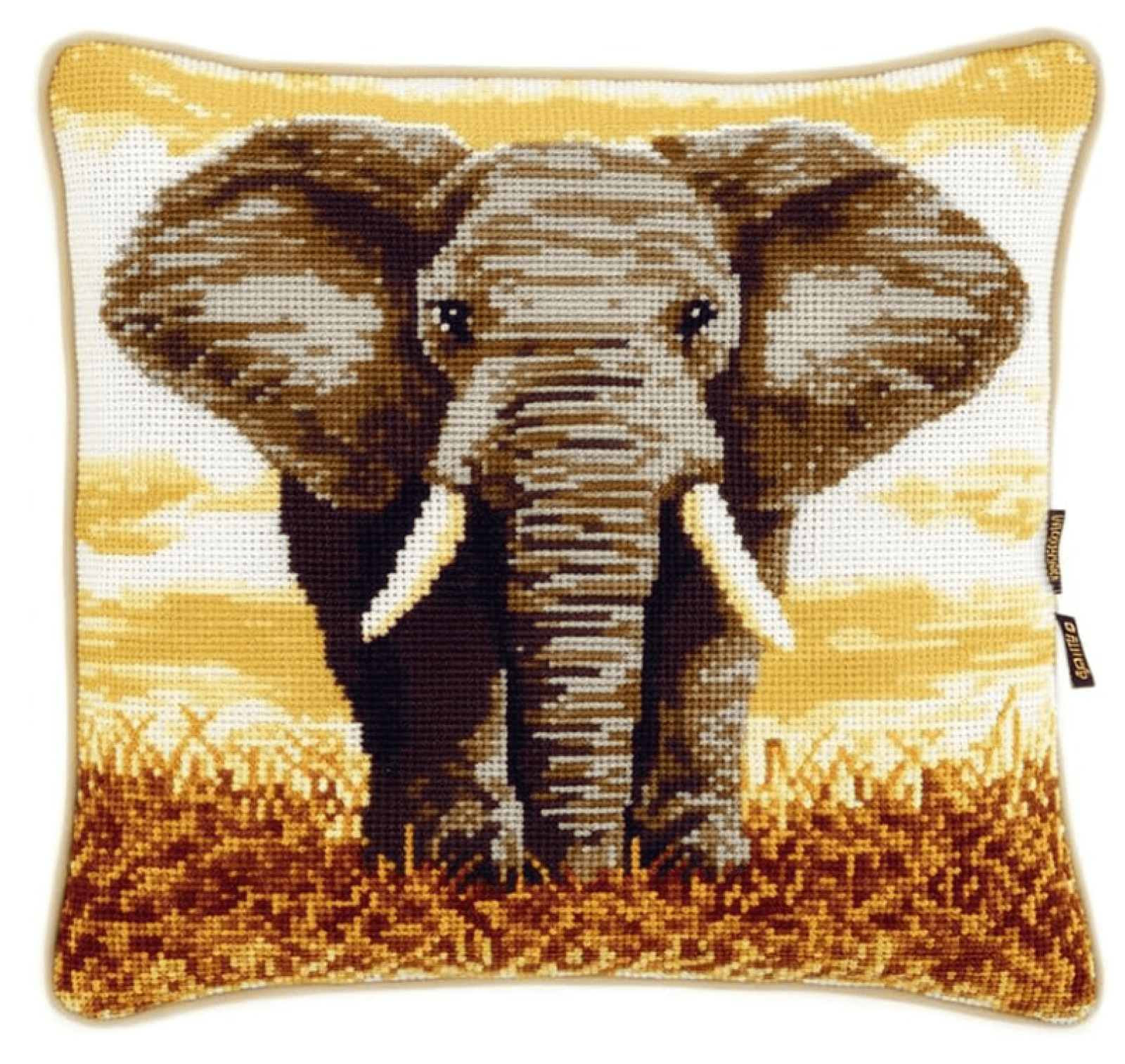 Latch Hook Kits For Adults, Animal Elephant Latch Hook Rug Kits,Rug Making Kit For Adults Carpet Embroidery Set Beginners Cross Stitch DIY Crochet Needlework Crafts Kits 43x43cm