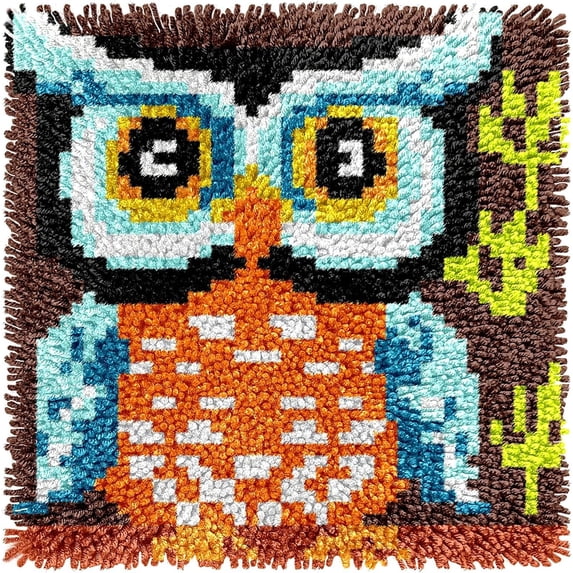 Hooking Rugs House Latch Hook Kits for Adults Beginners, Rug Hooking Kit 30*30cm Small ...