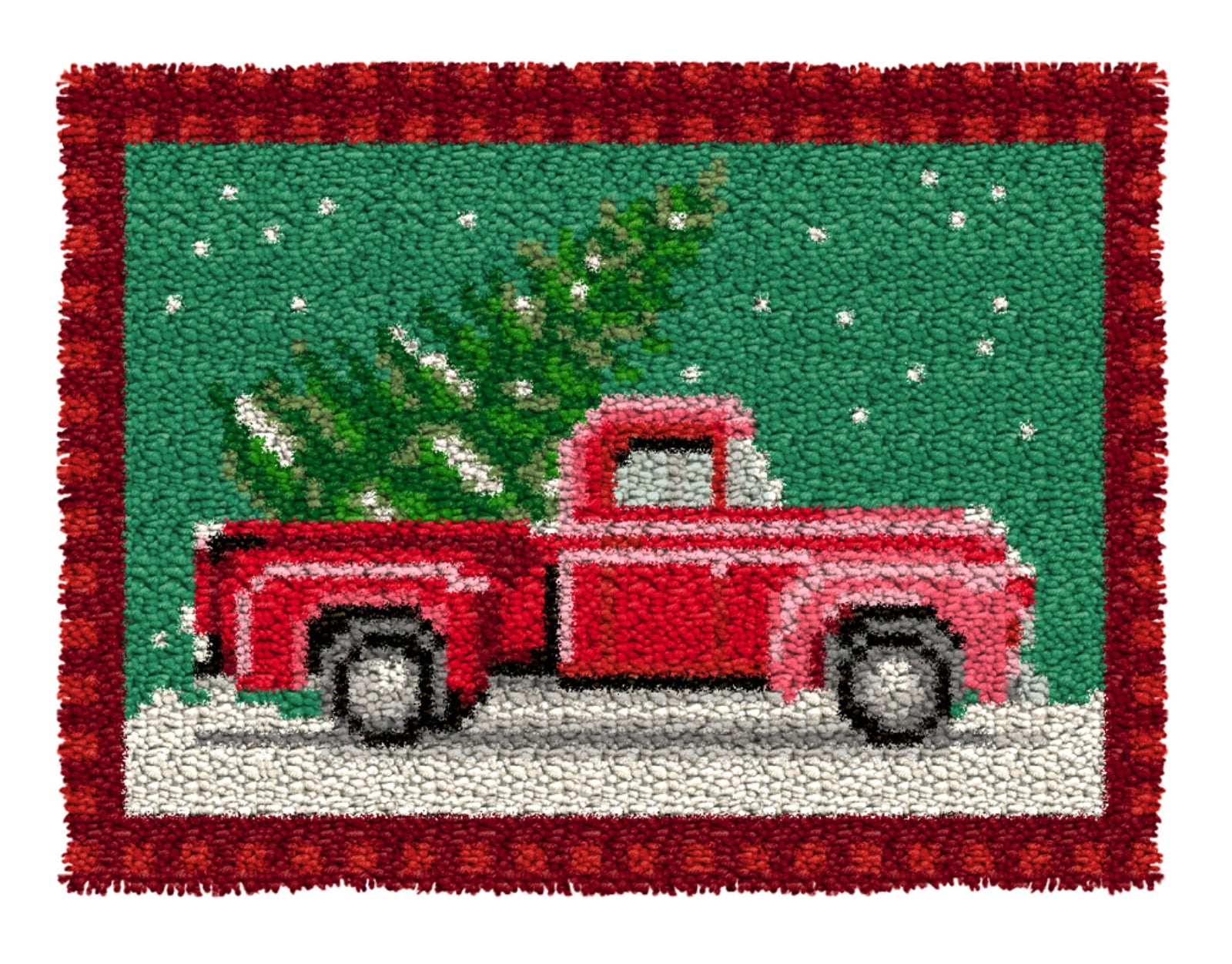 Latch Hook Kits for Adults Kids,Car Pattern Color Printed Canvas DIY Rug Kits Carpet Embroidery Sofa Cushion,Beginners Handmade Needlework Crafts Home Decoration 20.5x15inch