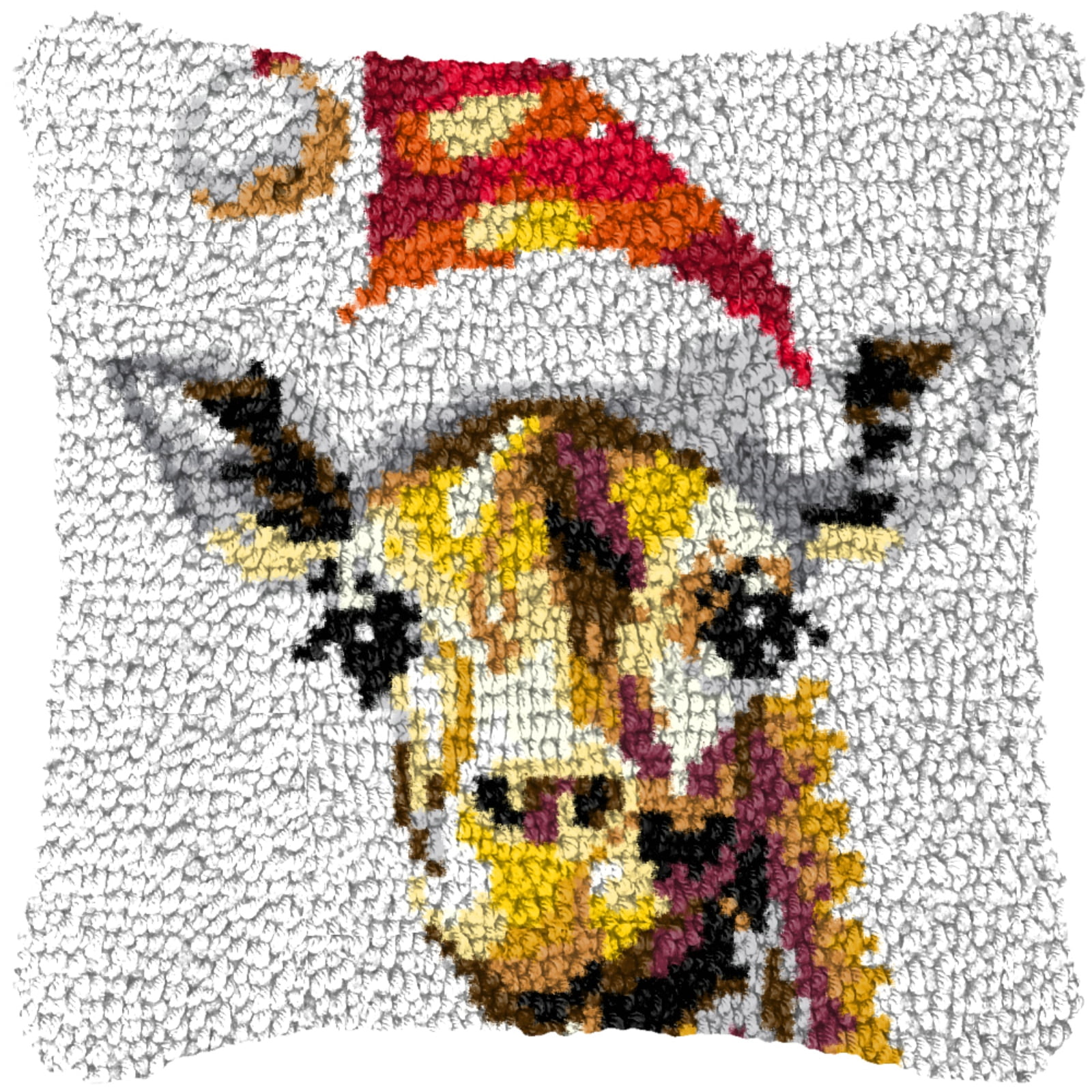 Latch Hook Kits for Adults Kids,Giraffe Pattern Color Printed Canvas DIY Throw Pillow Cover,Beginners Handmade Needlework Crafts Home Decoration 17x17inch