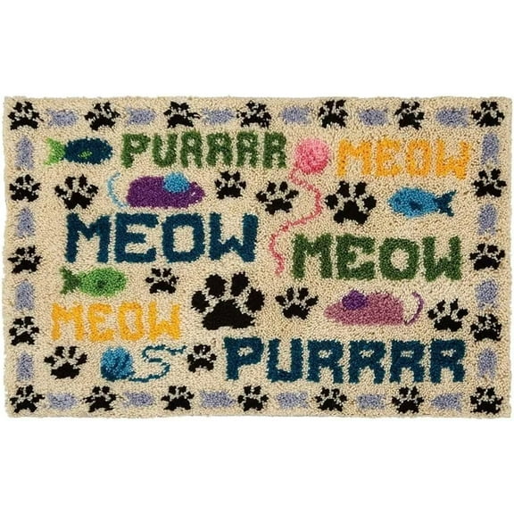 Latch Hook Kits for Adults, Tulip Oil Painting 20X15Inch, DIY Latch Hook Rug Kit 58X38CM, Home Carpet Rug Making Kit, Cross Stitch Embroidery Kits Needlework Crafts Rug for Home Decor