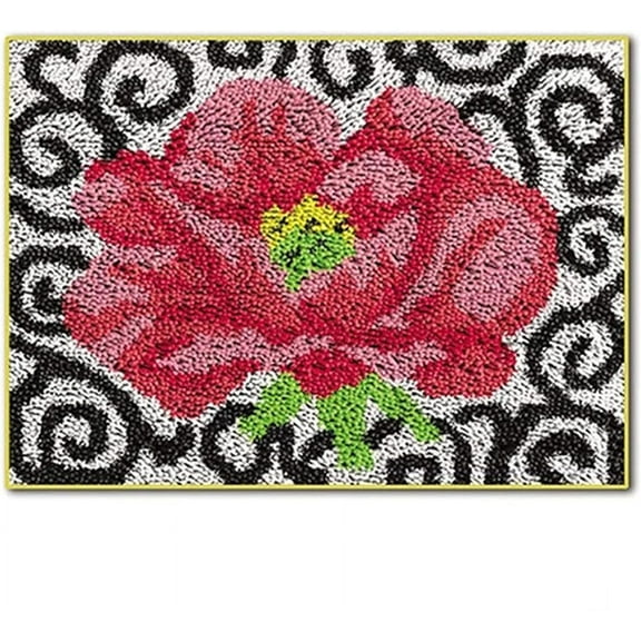 Latch Hook Kits, DIY Latch Hook Kit Rug Making Crafts for Kids/Adults with Canvas Pattern 20.4"X 15"(52X38cm)