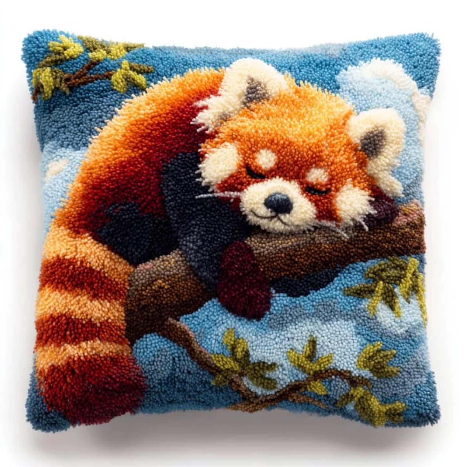 Latch Hook Kits For Adults Animal Rug Cover Pillowcase Kids Beginner Diy Needlework Embroidery Kits Handmade Set Craft Sofa Home Decor 43X43Cm