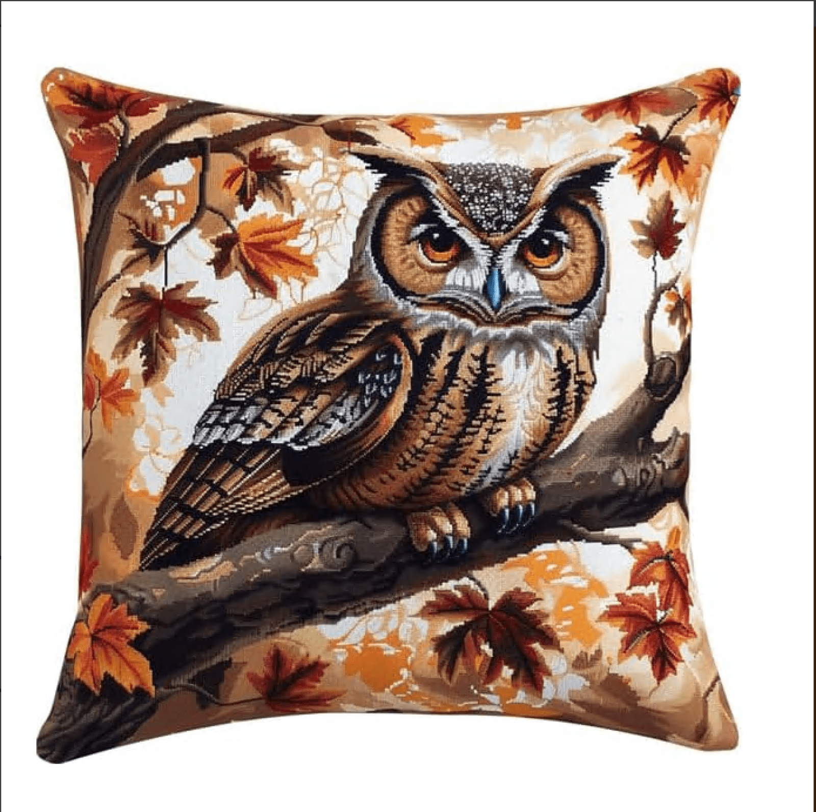 Latch Hook Kits For Adults Cushion Covers Owl Needlework Pillow 43X43cm DIY Hooks Knitted Embroidered Carpet Pillow Embroidery Latch Hook Carpet Kit
