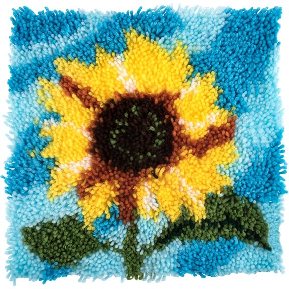 Latch Hook Kits For Adults Pillow,Latch Hook Pillow Kits,Creative Craft Home Decor Ideal for Learning Rug Making 43 × 43cm / 16.9 * 16.9 inches