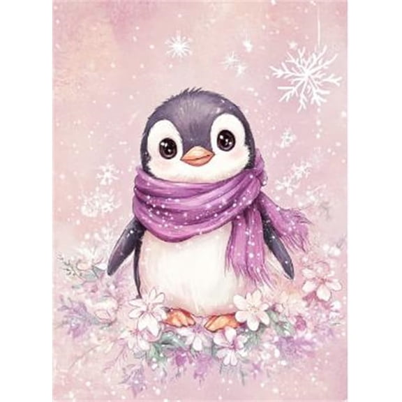 Latch Hook Kits For Adults Rug Cute Penguins Crafts Crochet Yarn With Pre-Printed Diy Handmade Embroidery Needlework For Home Decoration