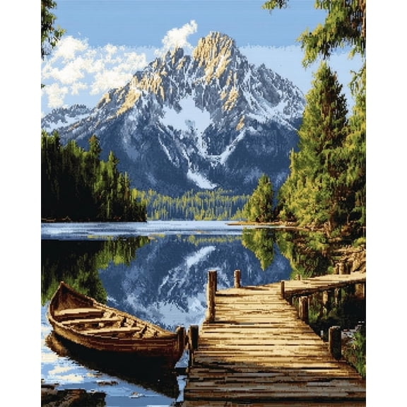 Latch Hook Kits For Adults Rug Mountain And Water Scenery Diy With Printed Canvas Crochet Yarn Handmade Embroidery Crafts Crochet For Home Decoration