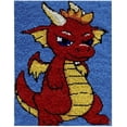 thumbnail image 1 of Latch Hook Kits for Kids and Adults, DIY Latch Hook Rug Kit, Cross Stitch Rug Making Kit, Carpet Making Crochet Kits Embroidery Kits Needlework Crafts for Home Decor, 50X38CM, Fire-Breathing Dragon, 1 of 6