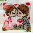 thumbnail image 1 of Latch Hook Kits Rug Crochet Yarn Cushion Colour Pre-Printed Canvas Cover Rug Needlework DIY Hook and Latch Kit Home Decoration 40X40cm/15.7X15.7inch ﻿, 1 of 8