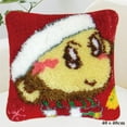 thumbnail image 1 of Latch Hook Kits Rug Crochet Yarn Cushion Colour Pre-Printed Canvas Cover Rug Needlework DIY Hook and Latch Kit Home Decoration 40X40cm/15.7X15.7inch ﻿, 1 of 8