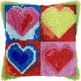 thumbnail image 1 of Latch Hook Kits Rug Crochet Yarn Cushion Colour Pre-Printed Canvas Cover Rug Needlework DIY Hook and Latch Kit Home Decoration 43X43cm/17X17inch ﻿, 1 of 8