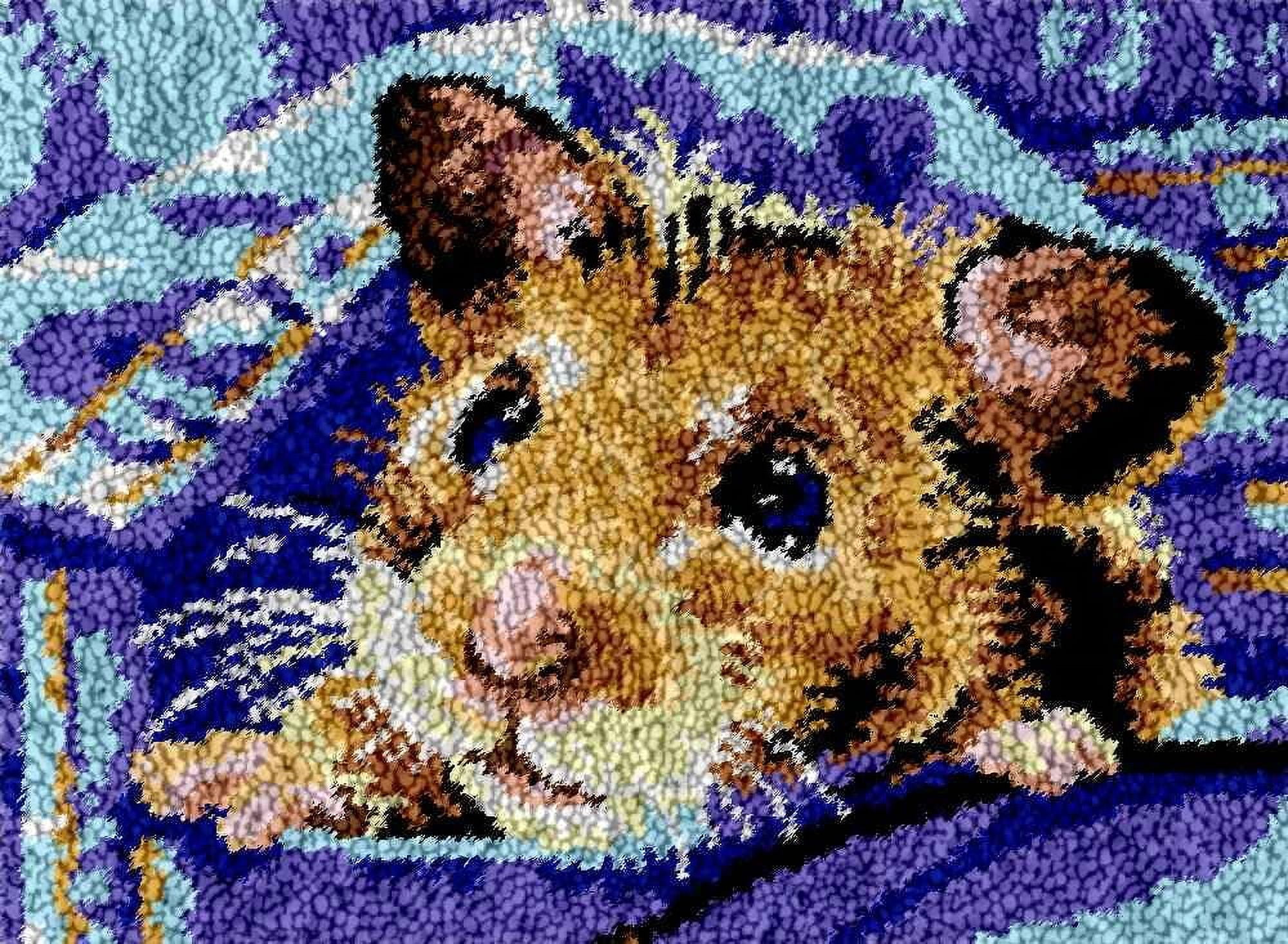 Latch Hook Kits for Adults Rug, Mouse | DIY Carpet Needlework Latch Hook Cushion Cover Kits(55X75Cm)
