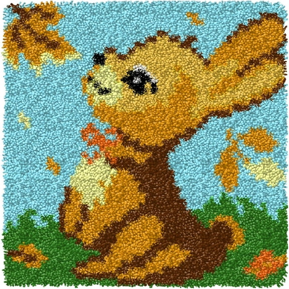 Latch Hook Kits for Kids and Adults DIY Rug Crafts Arts Carpet for Home Decoration Festival Gifts,17*17in and 20*19in