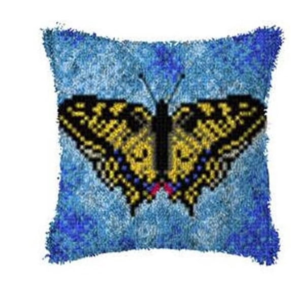 Latch Hook Pillow Cover Sofa Cushion Kit,Bird Cartoon Pattern DIY Latch Hook Pillow Cover Sofa Cushion Making Kit for Adults Kids, Cross Stitch Kit Carpet Making Cushion Needlework for Beginners