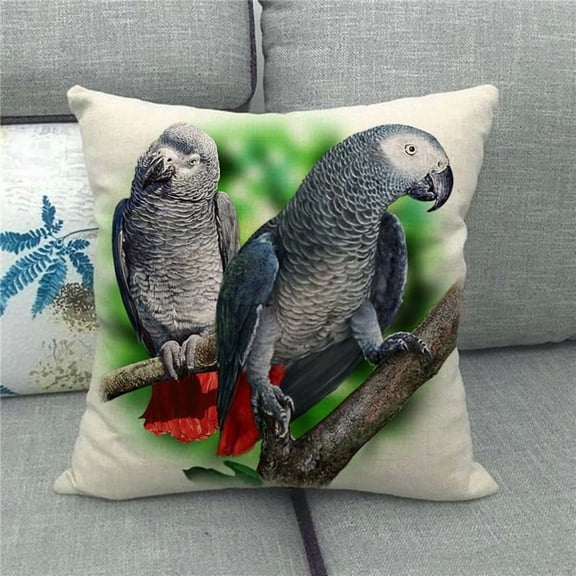 Latch Hook Pillow Kit -Parrot Bird Embroidery Art Craft Kit - All Ages - Unisex - 43X43Cm - Modern Style - Non-Foldable