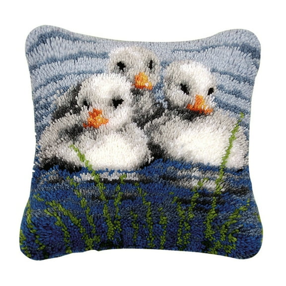 Latch Hook Pillow Kits for Adults pillow,latch hook pillow kits,Birds And Owl Embroidery Creative Craft Home Decor Ideal for Learning Pillow Making 43×43cm/17*17in