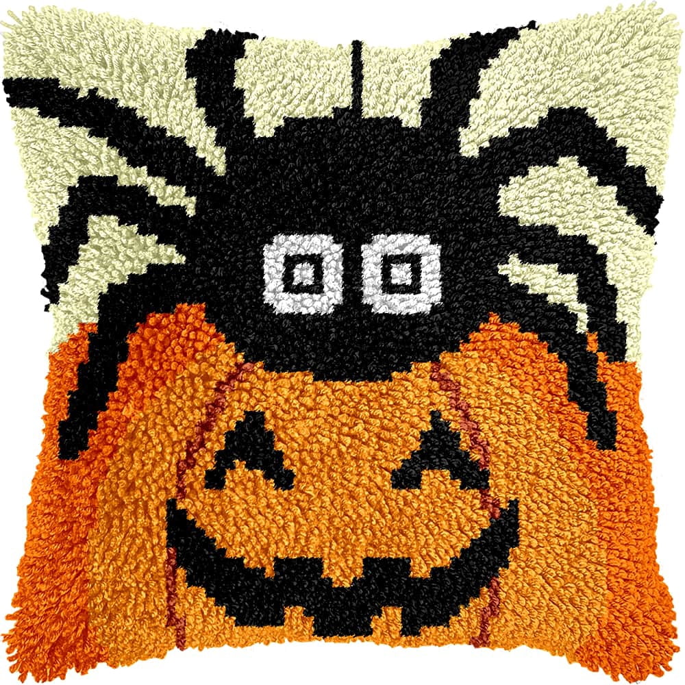 Latch Hook Pillow Kits For Adults Beginners Cartoon Diy Pillow Materials Package 43X43Cm Hooks Knitted Embroidered Carpet Latch Hook Carpet Kit