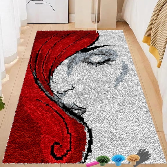 Latch Hook Rug Kit, Animal | Latch Hook Kits for Adults, Needlework Cushion Cover Hand Craft Crochet for Great Family Muiti-Size