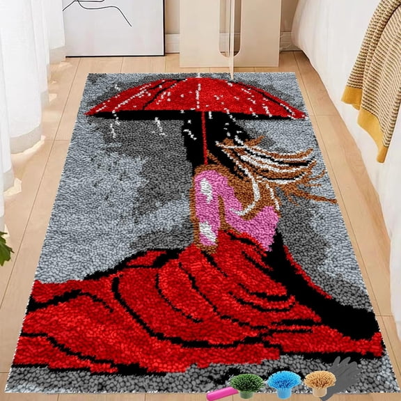 Latch Hook Rug Kit, Animal | Latch Hook Kits for Adults, Needlework Cushion Cover Hand Craft Crochet for Great Family Muiti-Size