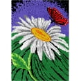 thumbnail image 1 of Latch Hook Rug Kit,  Chrysanthemum | Cross Stitch Kit Carpet Making Cushion Needlework 50×38cm/20*15in, 1 of 7