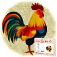 thumbnail image 1 of Latch Hook Rug Kit Colorful Rooster Stamped Handmade Round Shape Carpet Crochet Yarn Craft DIY Hook and Latch Door Mat Tapestry for Home Floor Decor 50x50cm(2), 1 of 7