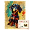 thumbnail image 1 of Latch Hook Rug Kit Cute Dachshund Dog Pre-printed Handmade Carpet Crochet Yarn Craft DIY Hook and Latch Door Mat Tapestry for Home Floor Decoration 52x38cm-1, 1 of 8