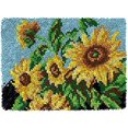 thumbnail image 1 of Latch Hook Rug Kit, Sunflower Pattern Printed Canvas DIY Rug Latch Hook Kits for Adults Beginners, Embroidery Decoration 19.7 * 15.0 inches, 1 of 8