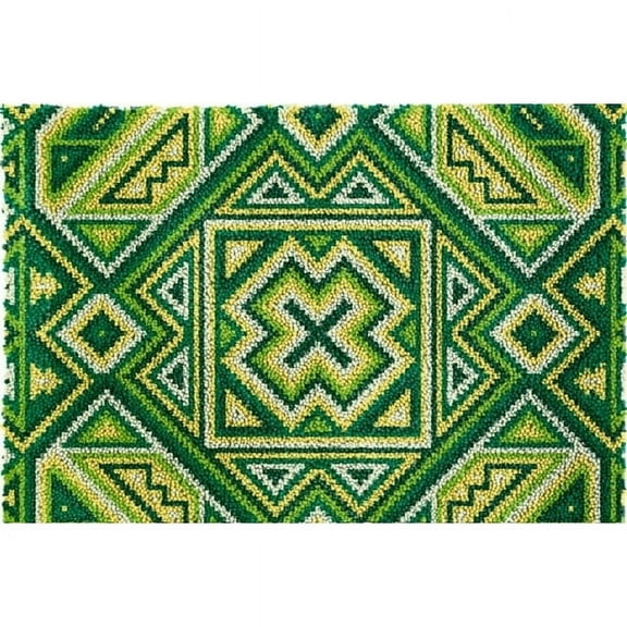 Latch Hook Rug Kits for Adults,Flowers Stripe Rug Making Latch Hooking Kit latch hook cushion kits,Needlework Cushion Cover Hand Craft Crochet for Great Family