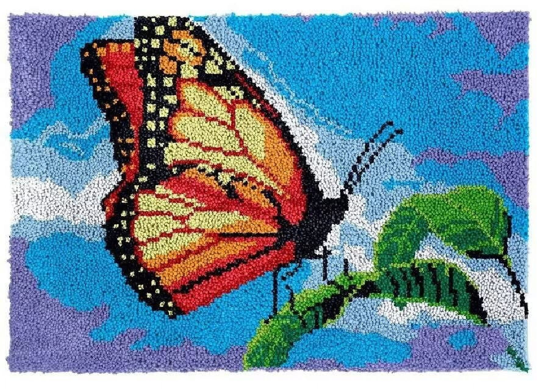 Latch Hook Rug Kits for Adults Lip Tapestry Kits Rug Making Kits Embroidery Kits DIY Crochet Yarn Kits for Beginners Adults Kids Craft Kit Creative Gift