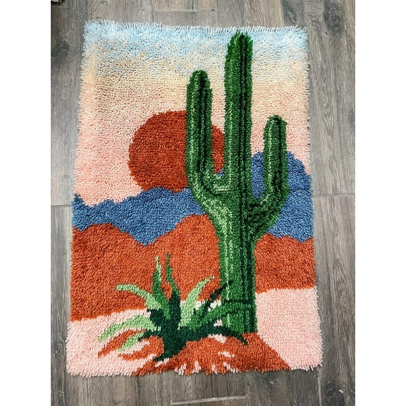 Latch Hook Rug Kits, DIY Carpet Embroidery Kits, Latch Hook Rug Needlework DIY Rugs Craft Kits for Beginners, Adults and Children, 20x15 Inches