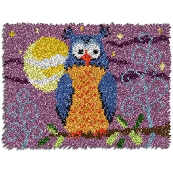 Latch Hook Rug Kits, DIY Carpet Embroidery Kits, Latch Hook Rug Needlework DIY Rugs Craft Kits for Beginners, Adults and Children, 20x15 Inches