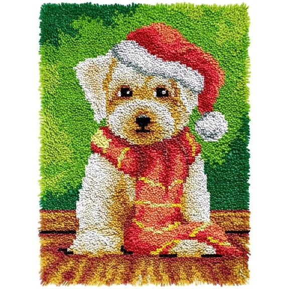 Latch Hook Rug Kits, DIY Latch Hook Rug, Home Carpet Rug Making Canvas Kits, DIY Crochet Kits Embroidery Kits Needlework Crafts for Home Decor, Latch Hook Kits for Beginners Kids Adults, 50 X 38 cm